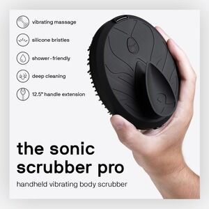 Black Wolf Sonic Body Scrubber & Silicone Exfoliator Bath Shower Spa New